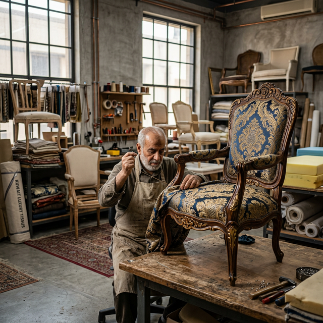 تنجيد الكراسي بجميع أنواعها في الكويت