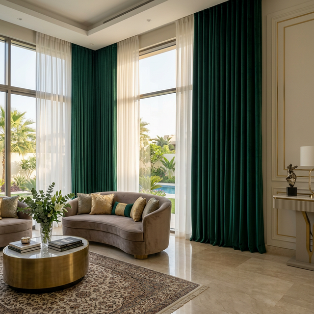 تفصيل وتنجيد وتركيب الستائر في الكويت