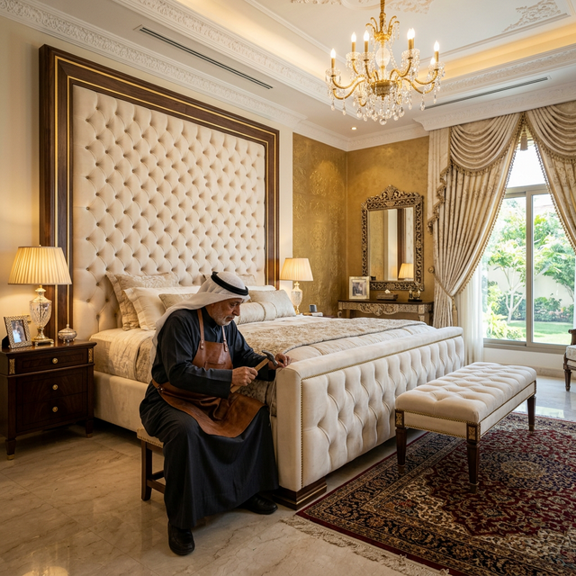 تفصيل وتنجيد غرف النوم ورأس السرير في الكويت