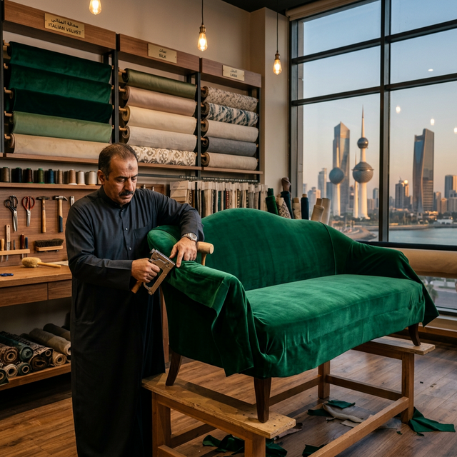 تغيير إسفنج الكنب وصيانة المجالس في الكويت