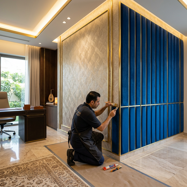 تنجيد وتركيب ورق الجدران في الكويت